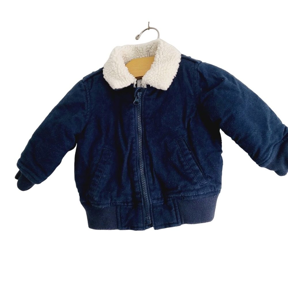 GAP Navy Blue Kids Jacket with White Collar